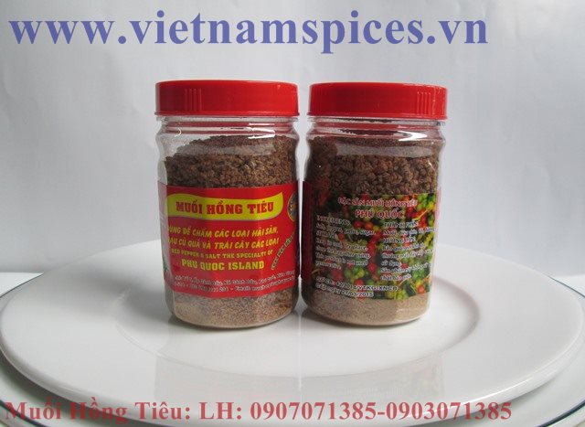 Red Pepper With Garlic and Salt Of Phu Quoc Island ( Jar  120 Gram)